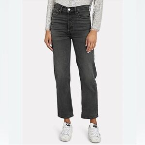 RE/DONE • Women’s 70s Ultra High Rise Stove Pipe Vintage Ash Grey Jeans 27 NWT